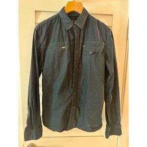 Guess Men's Long-Sleeve Overshirt (Size L, Black)